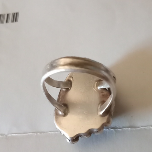 Kingman Turquoise Ring, Native  American Artist Sterling Silver . - Picture 3 of 4